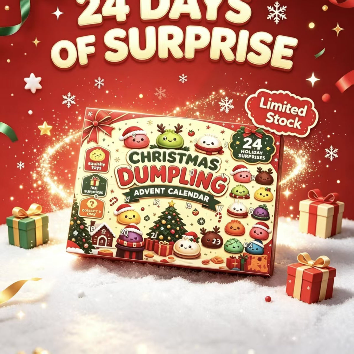 Christmas Countdown Dumpling Calendar