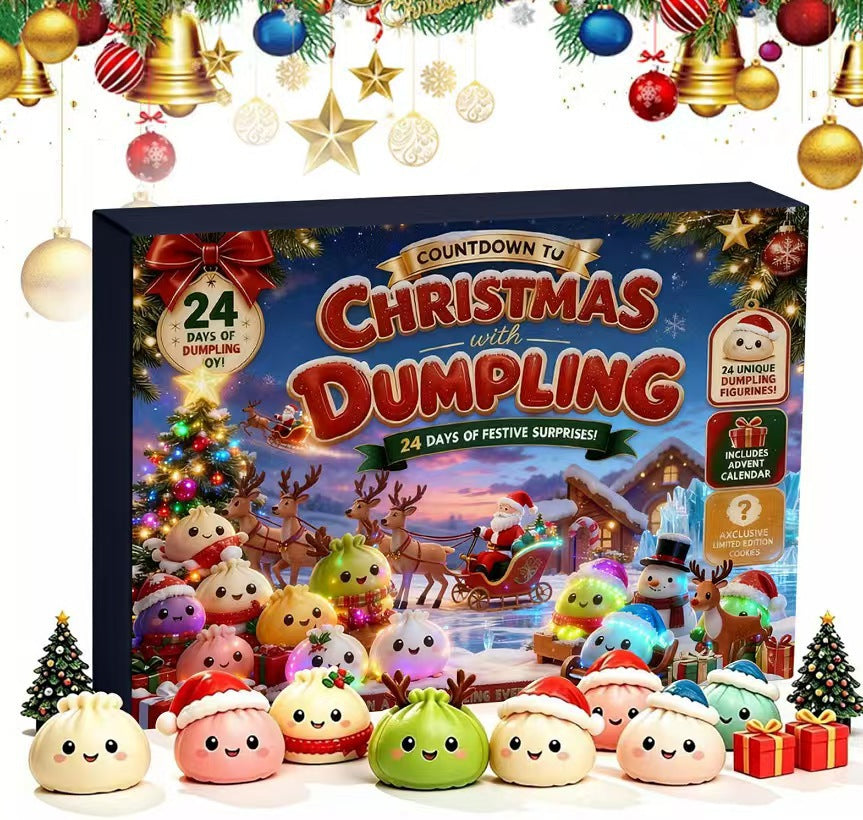 Santa's Sleigh Christmas Dumpling advent calendar box