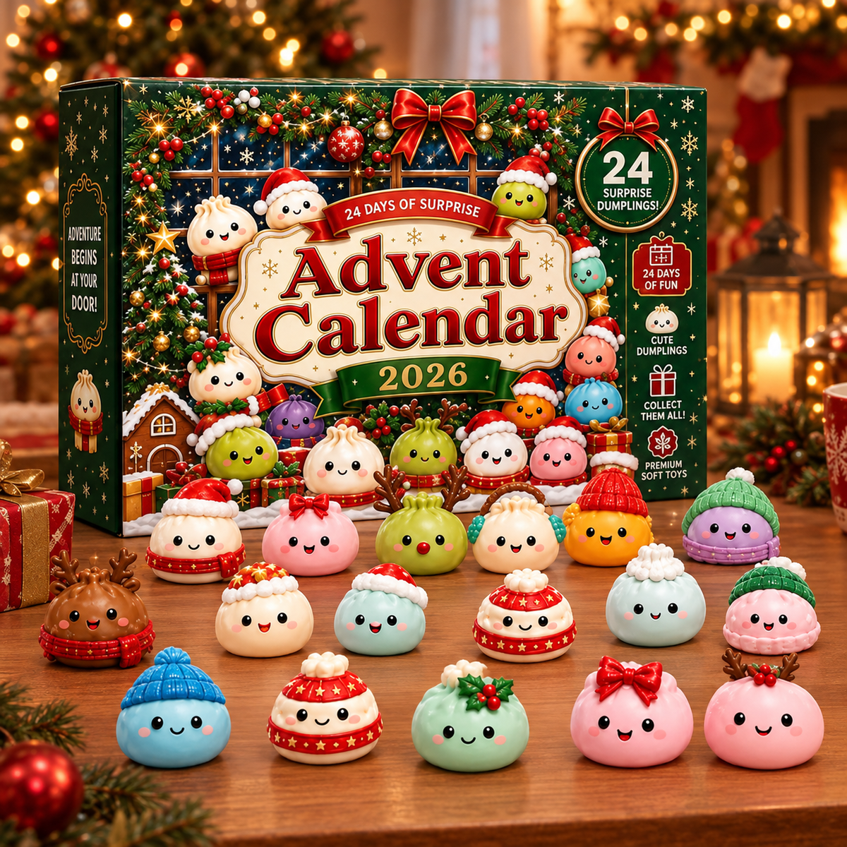 Christmas Squishy Advent Calendar 2026 – 24 Days of Cute Stress Relief Toys