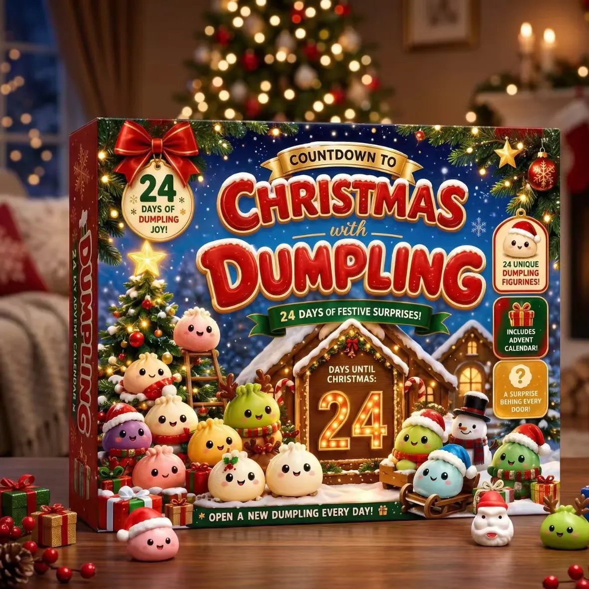 Christmas Squishy Advent Calendar 2026 – 24 Days of Cute Stress Relief Toys