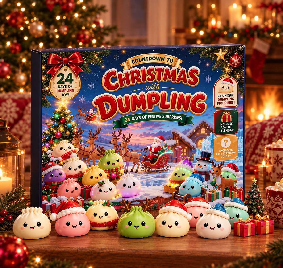 Christmas Squishy Advent Calendar 2026 – 24 Days of Cute Stress Relief Toys
